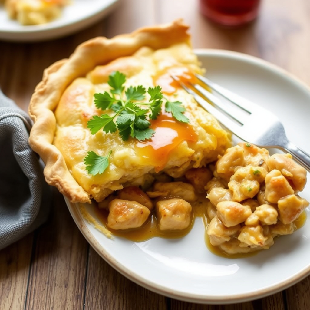 Kyllingpai med honning og sennep