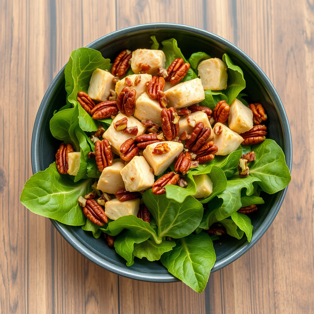 Kylling- og pekannøttesalat