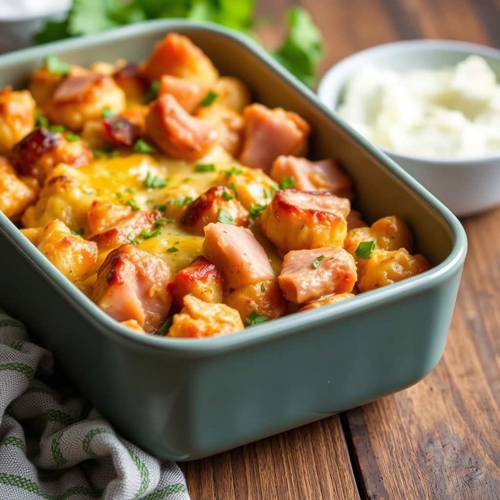 Kylling- og skinkestuing