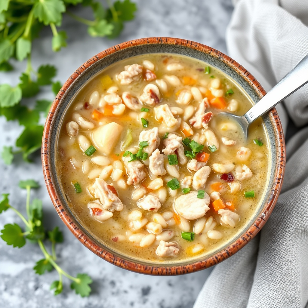 Kylling- og villris-suppe I