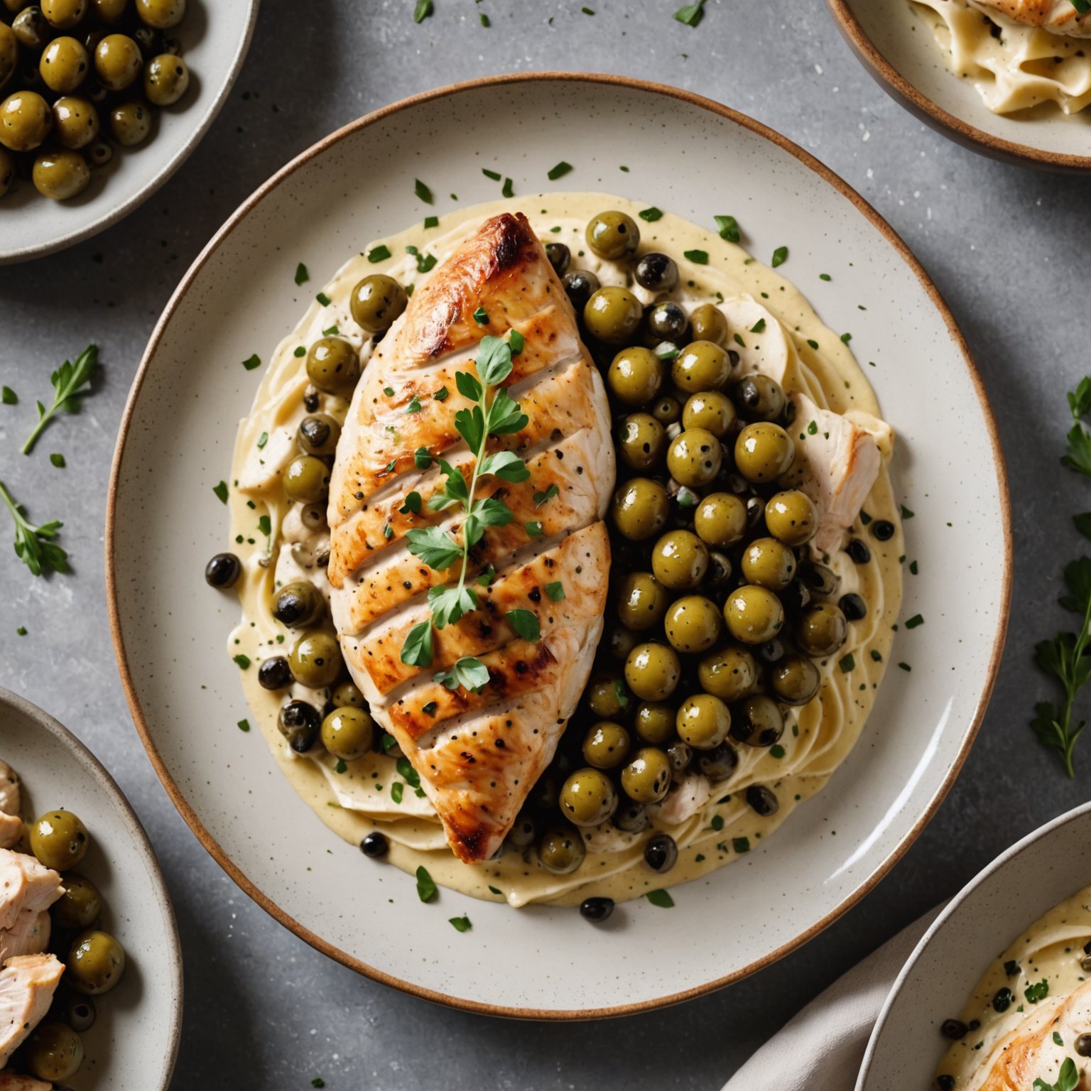 Kyllingbryst i kapersaus med fløte