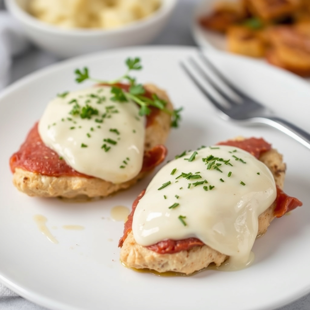 Kyllingbryst med fontina og prosciutto