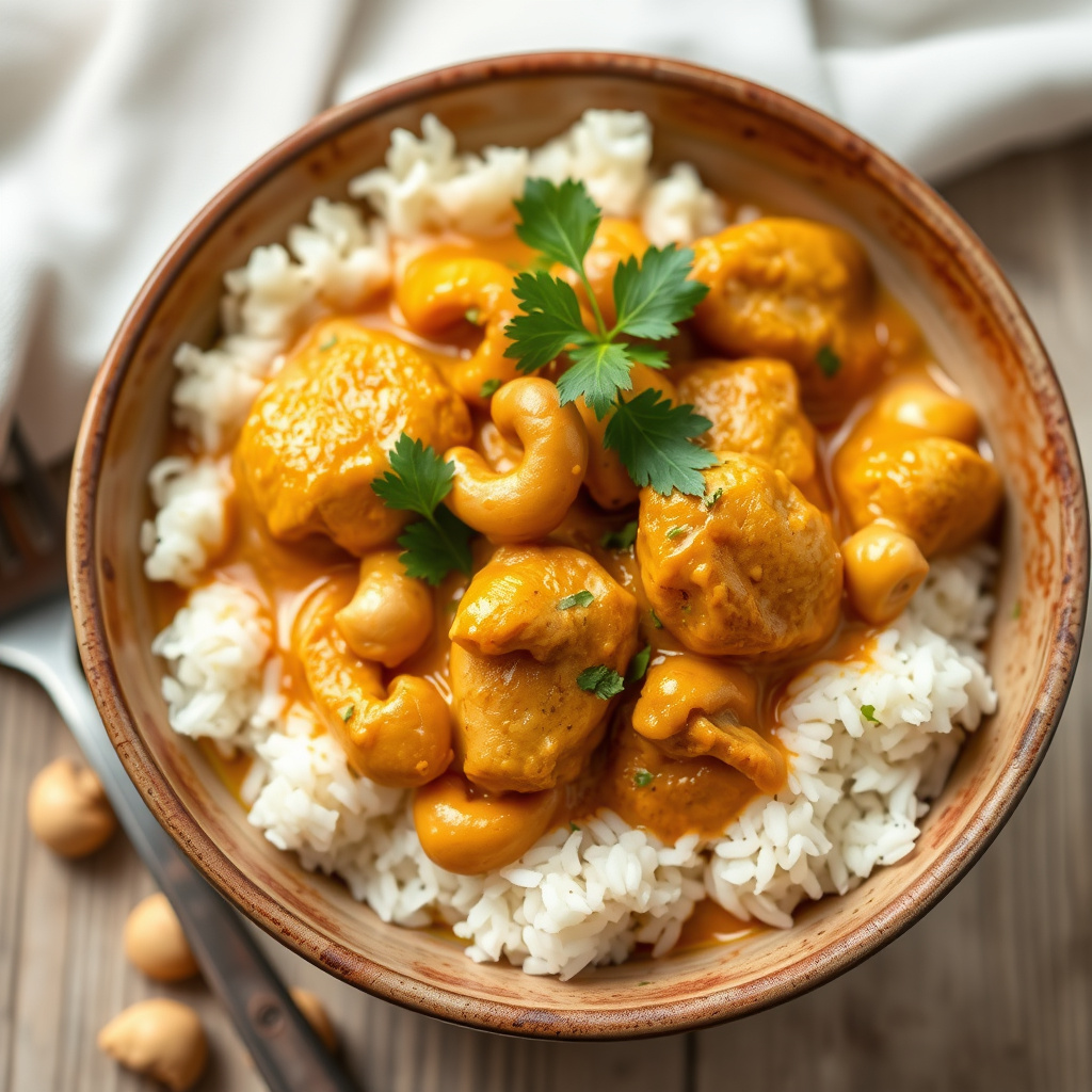 Kyllingkarri med cashewnøtter