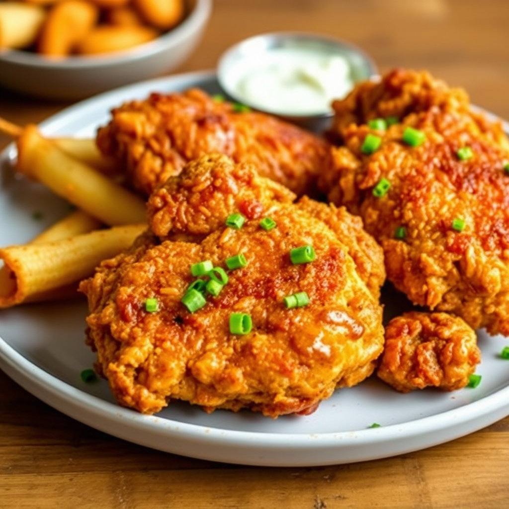 Kyllinglår marinert i kulturmelk og dyptfrityrsteikt