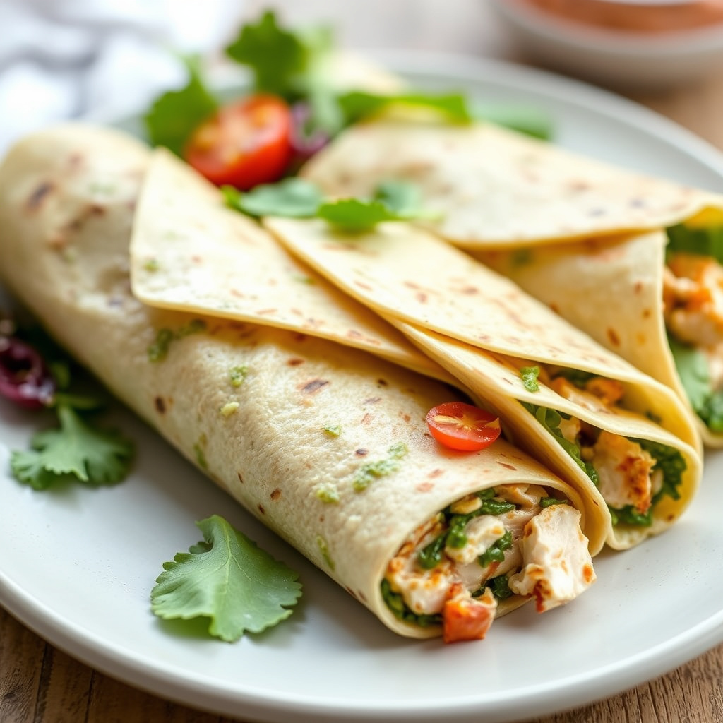Kyllingpestowraps