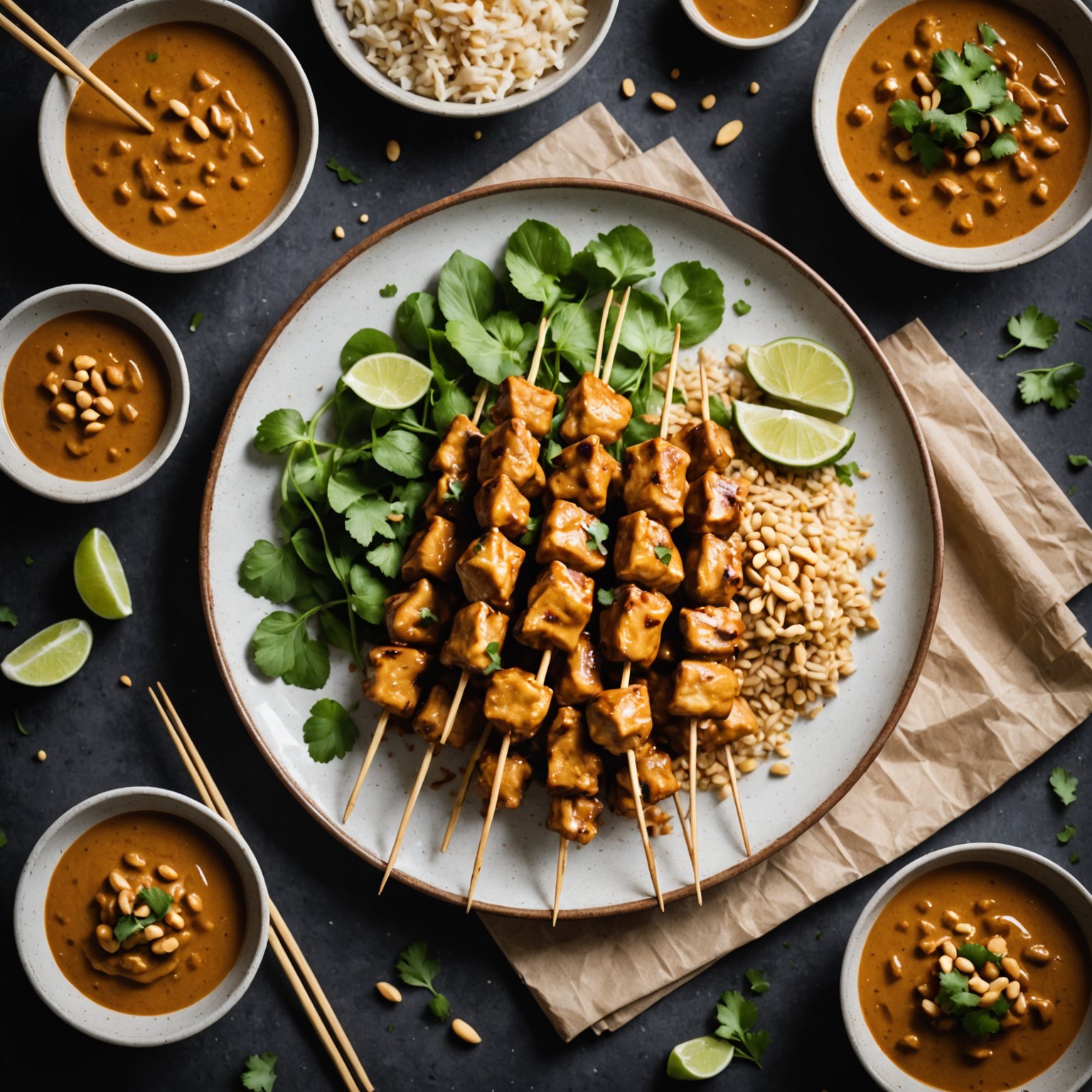 Kyllingsatay med peanøttsaus