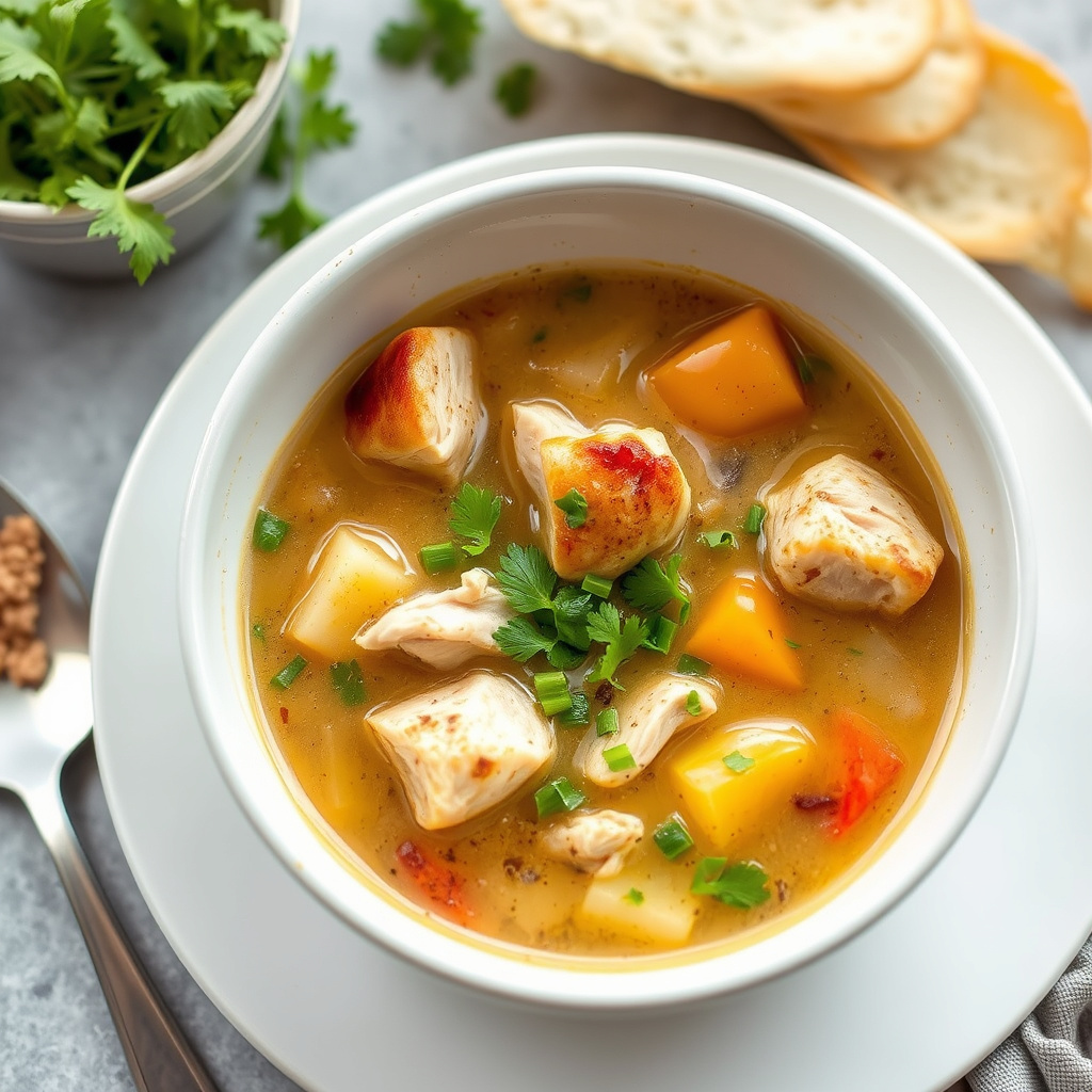 Kyllingsuppe på tre måter