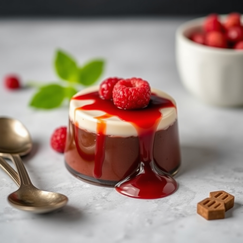 Kremet lakrispudding med mandelkaker