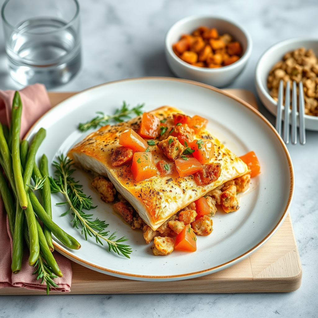 Laks i filodeig med peperoncini og røkt laksfyll