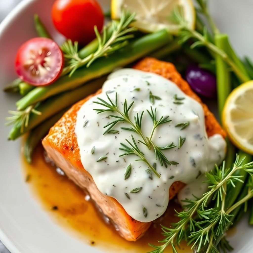 Laks med kremet dillsaus