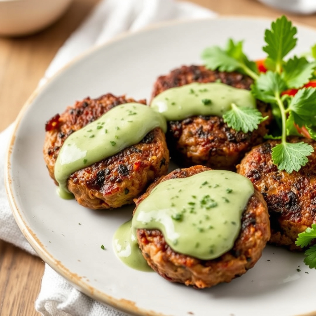 Lammeburgere med frisk myntesaus