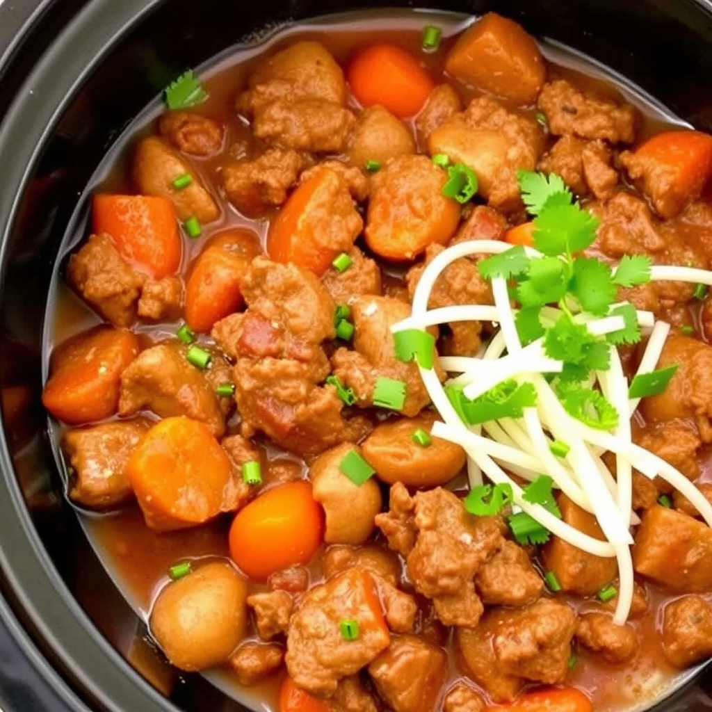 Langtidskokt kjøttgryte med kjøttdeig