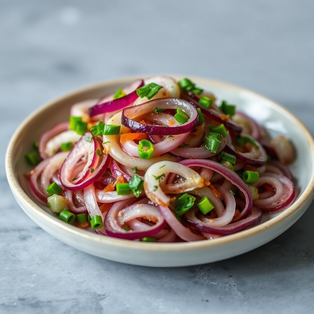 Langtidskokt løksalat