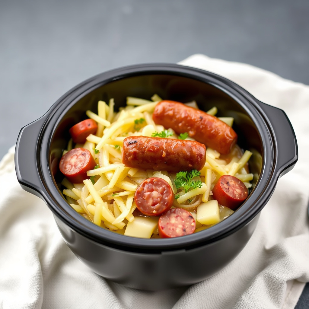 Langtidskokt surkål med pølse