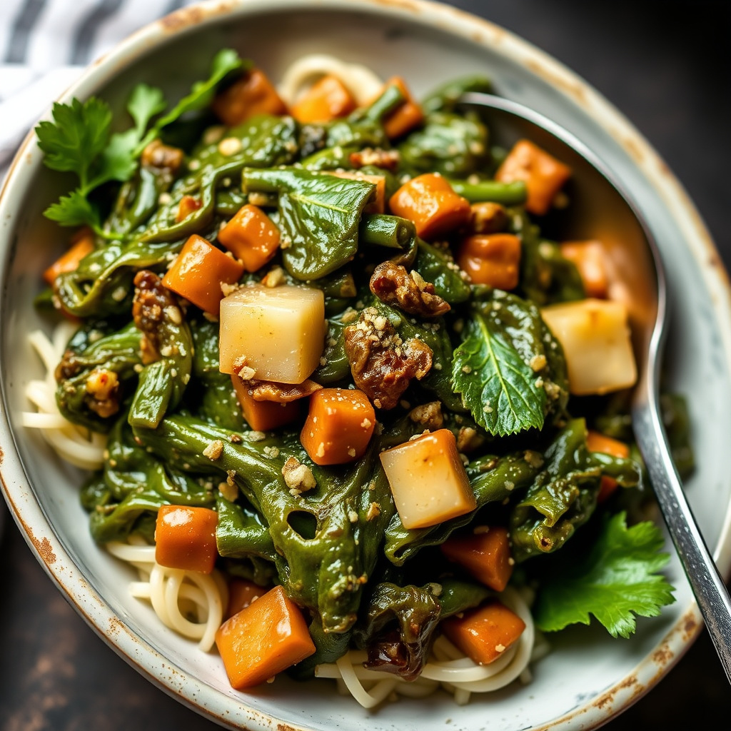 Langtidskokte collard greens