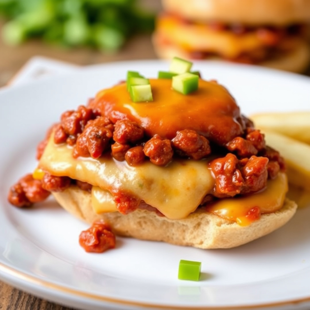 Lastede chili- og cheeseburgere