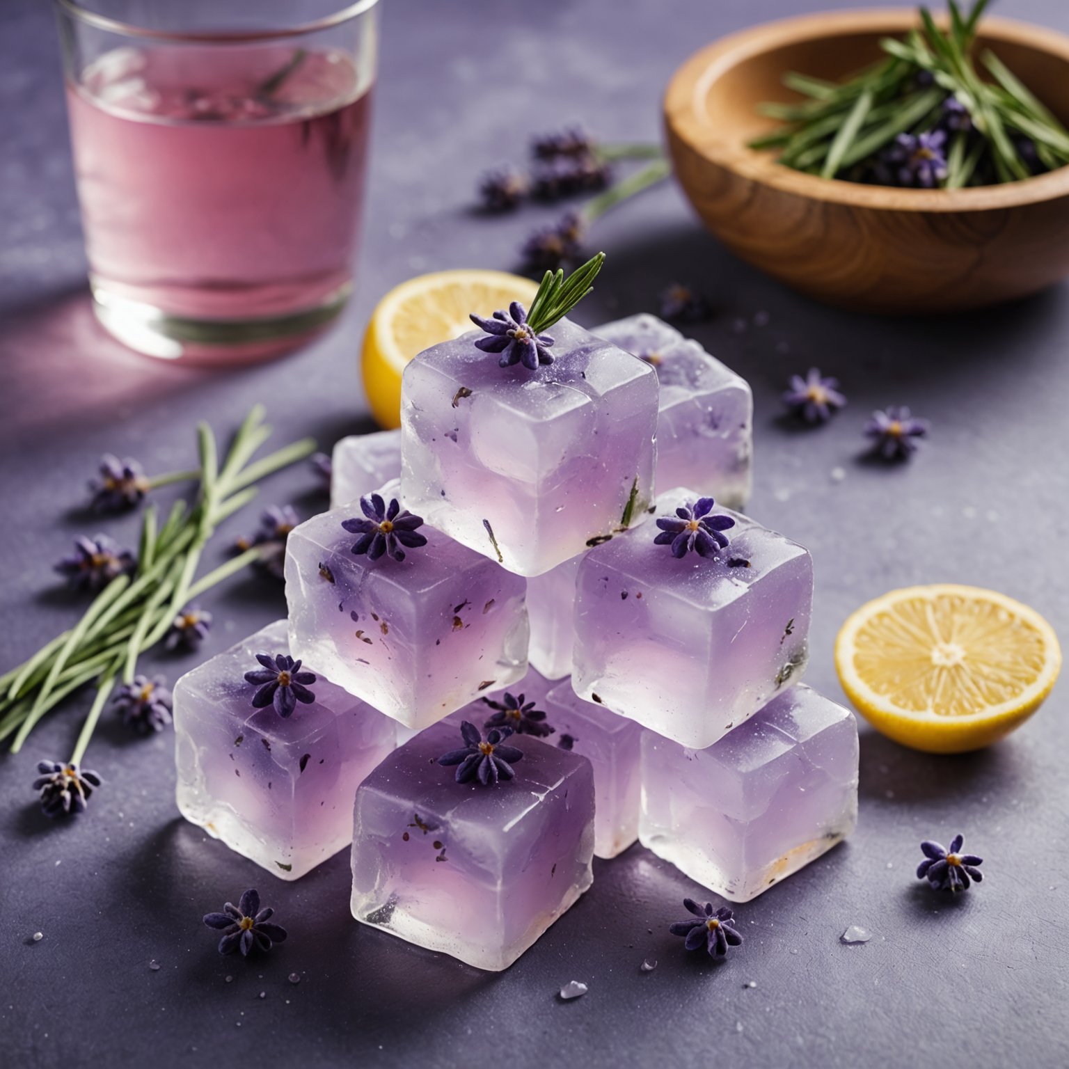 Forfriskende lavendel-isbiter