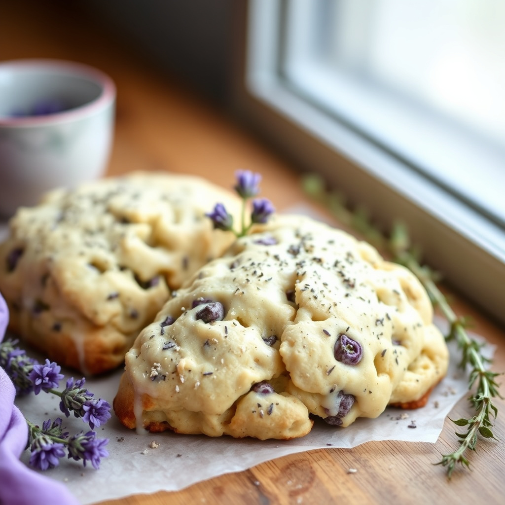 Lavendelscones med Earl Grey