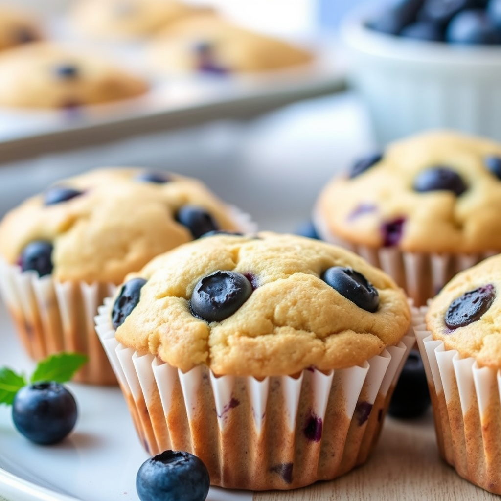 Lavkarbo blåbærmuffins