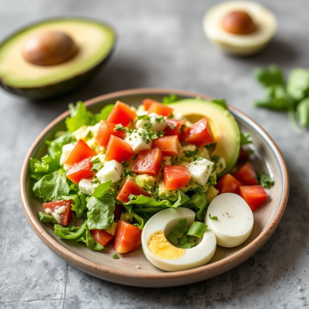 Lett avokado-egg salat