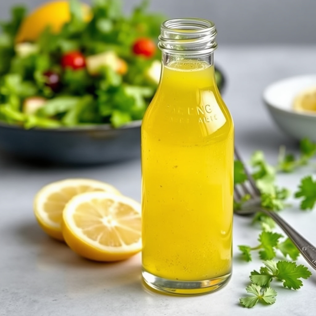 Frisk sitronvinaigrette med hvitløk