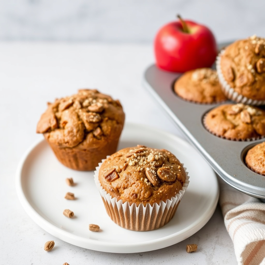 Lettfattige eple- og kliemuffins