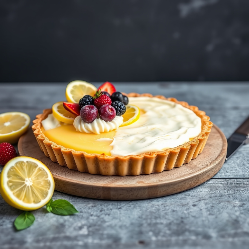 Limoncello og sitronkremfruktterte