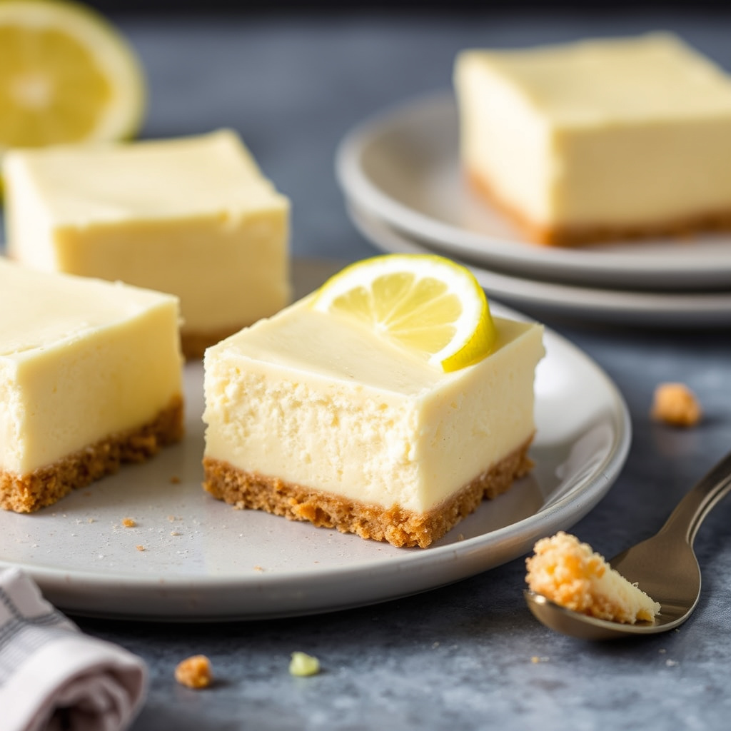 Limoncello-ostekakestykker