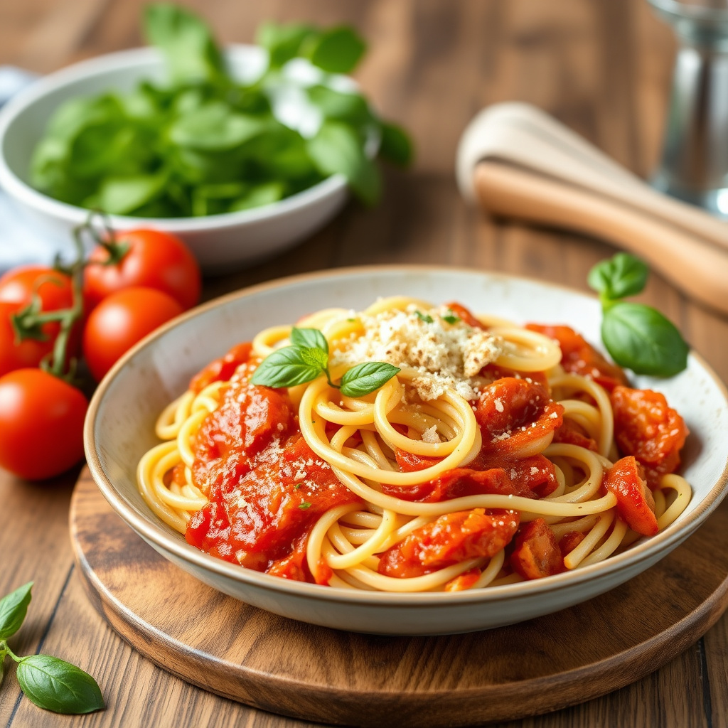 Linguine med fersk tomatsaus