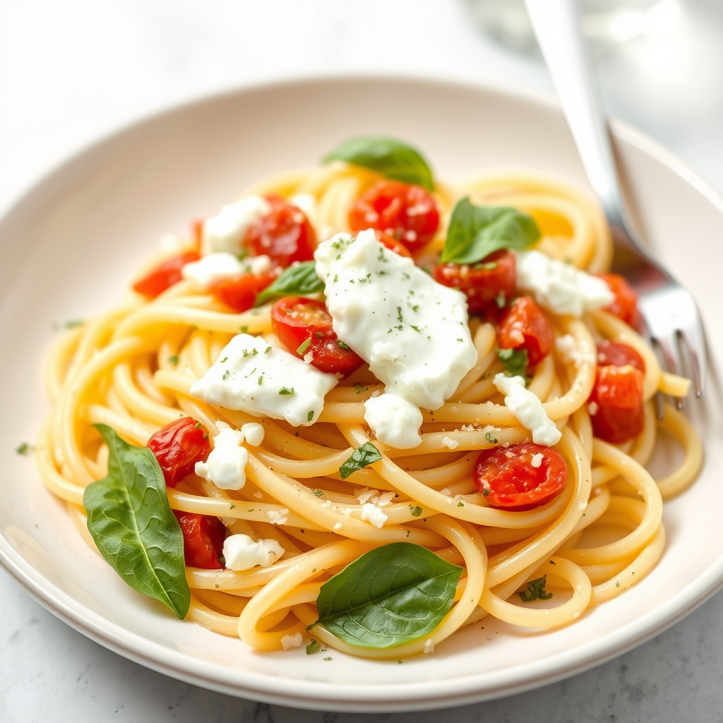 Linguine med ricotta