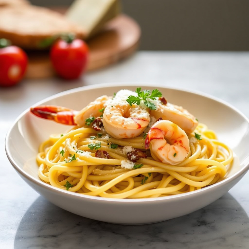 Linguine med scampi