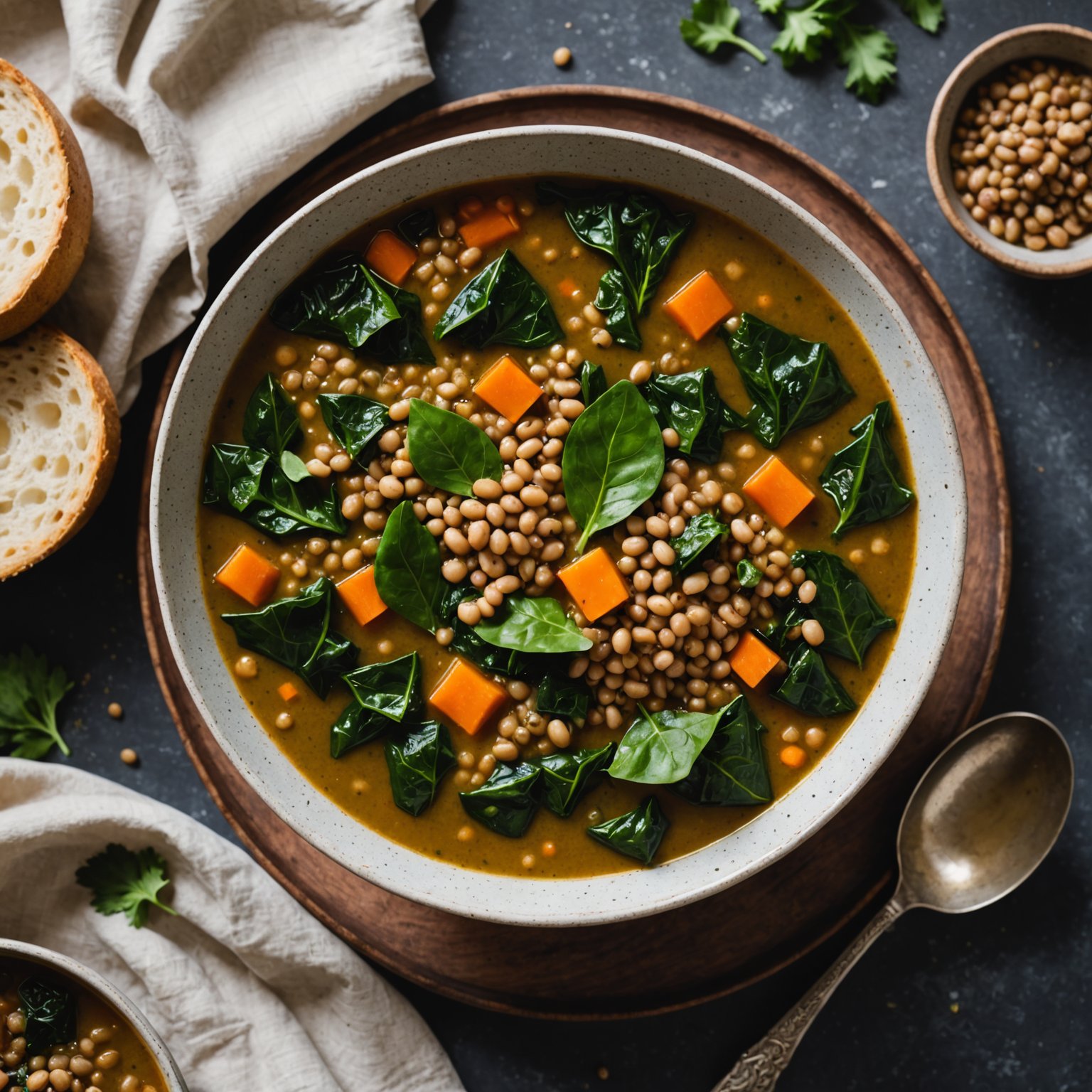 Linsesuppe med grønnkål