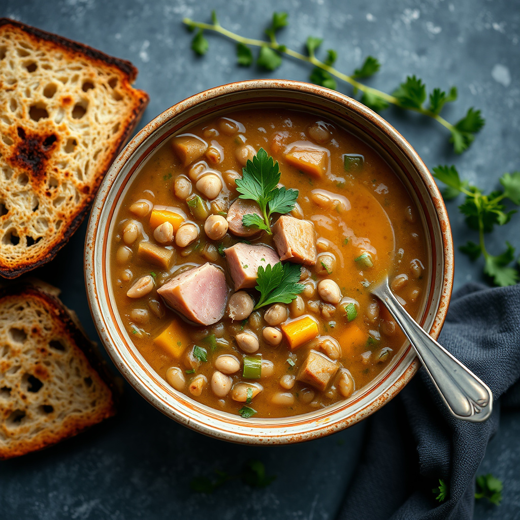 Linsesuppe med skinke