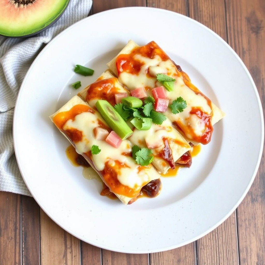 Frukt-enchiladas med brie og jalapeño
