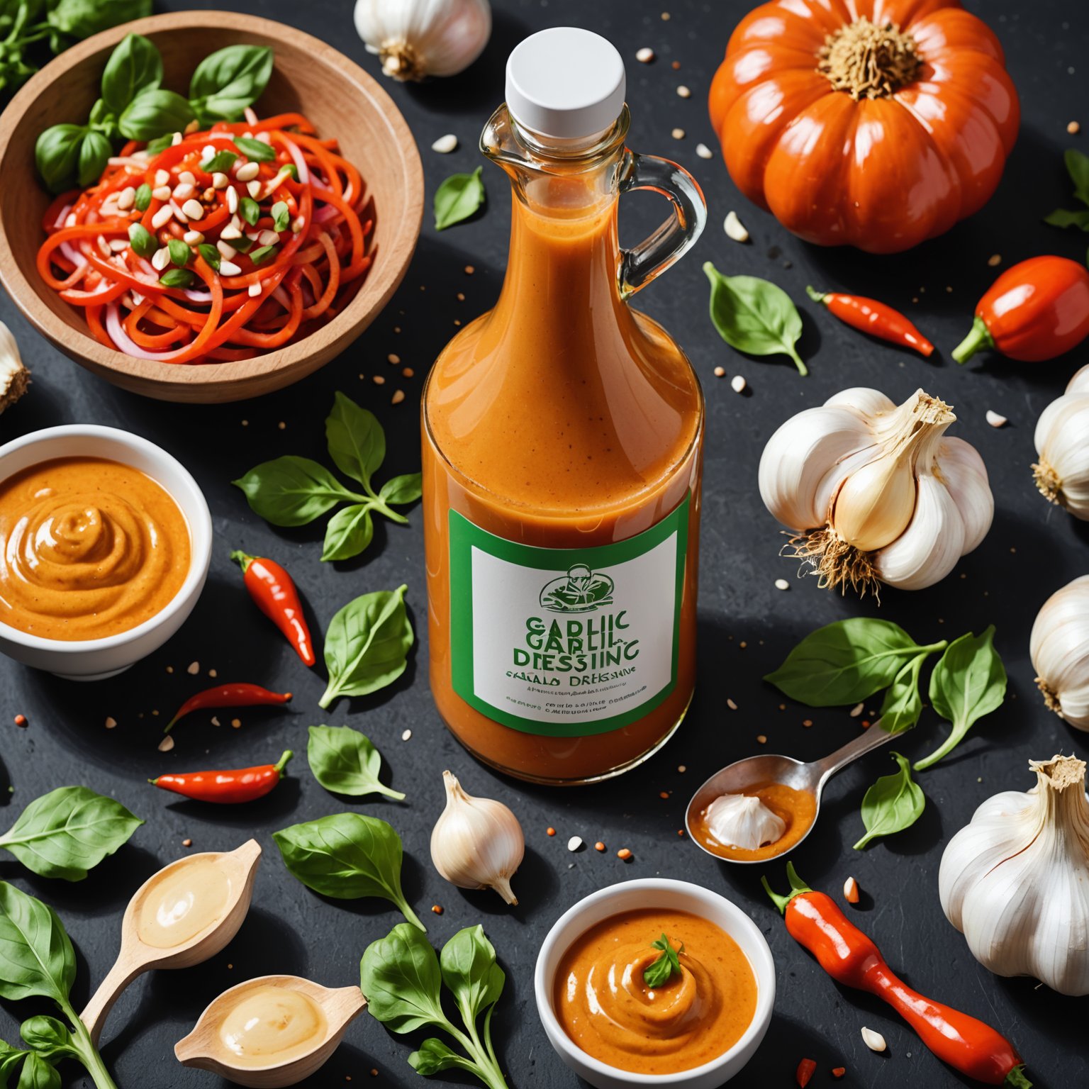 Louises hvitløks- og paprikadressing