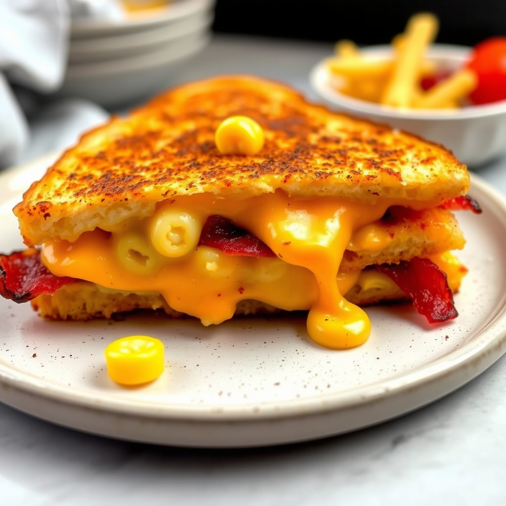 Mac og ost, grillet ost med bacon, to varianter