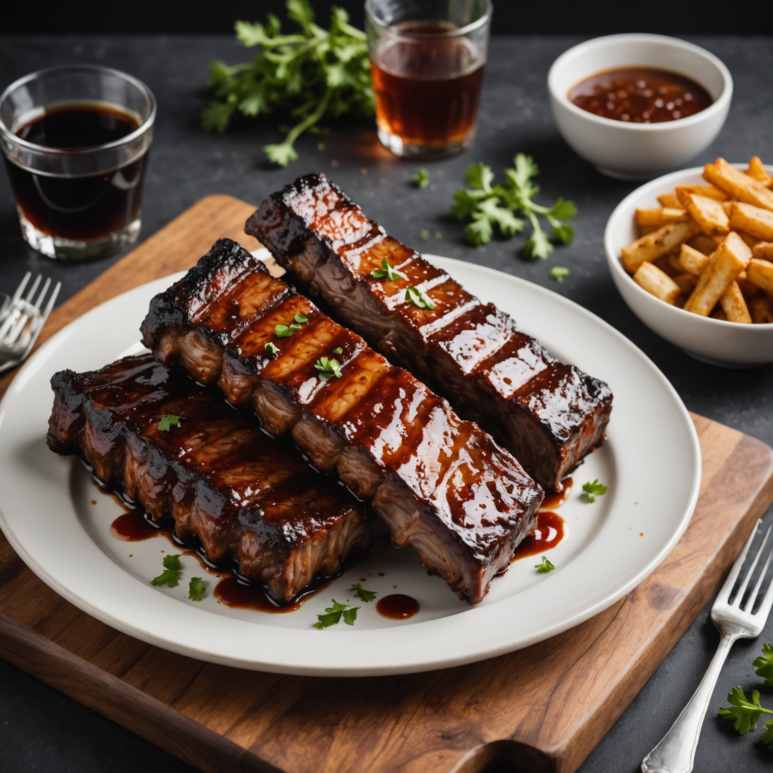 Mahogny-grillede baby back ribs