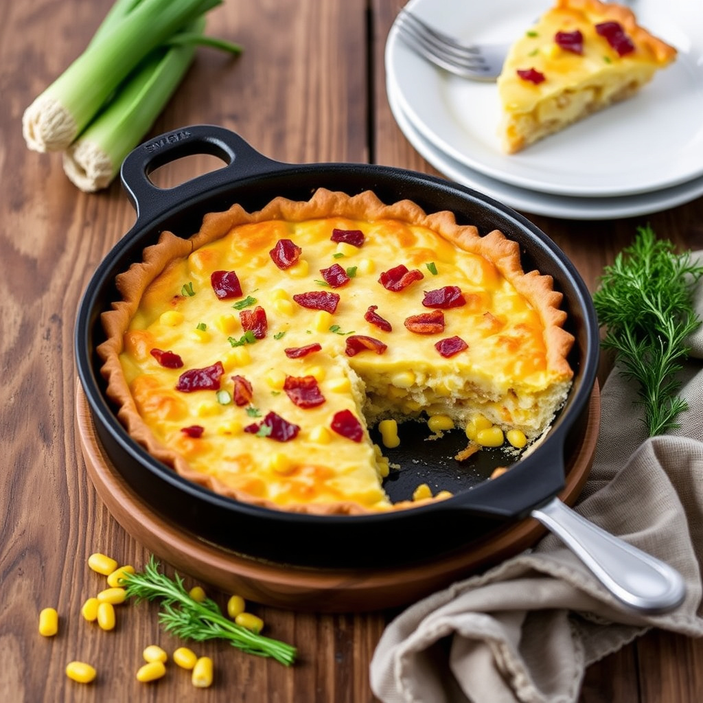 Mais- og baconpai