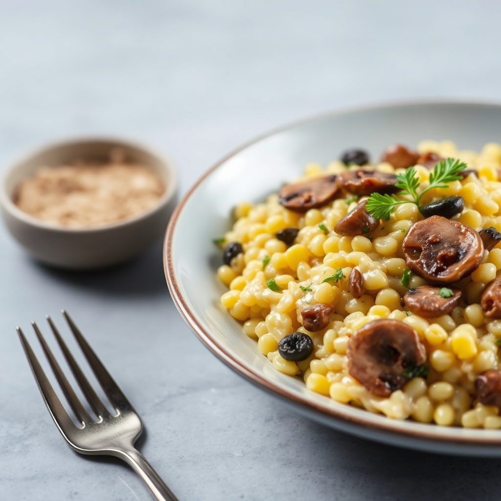 Mais- og sopprisotto