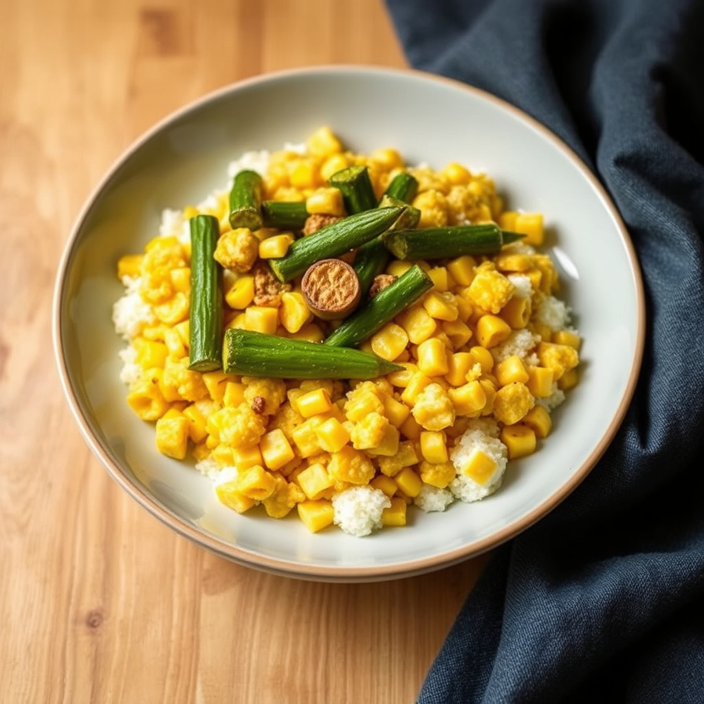 Maisgryn med okra (Cou-Cou)