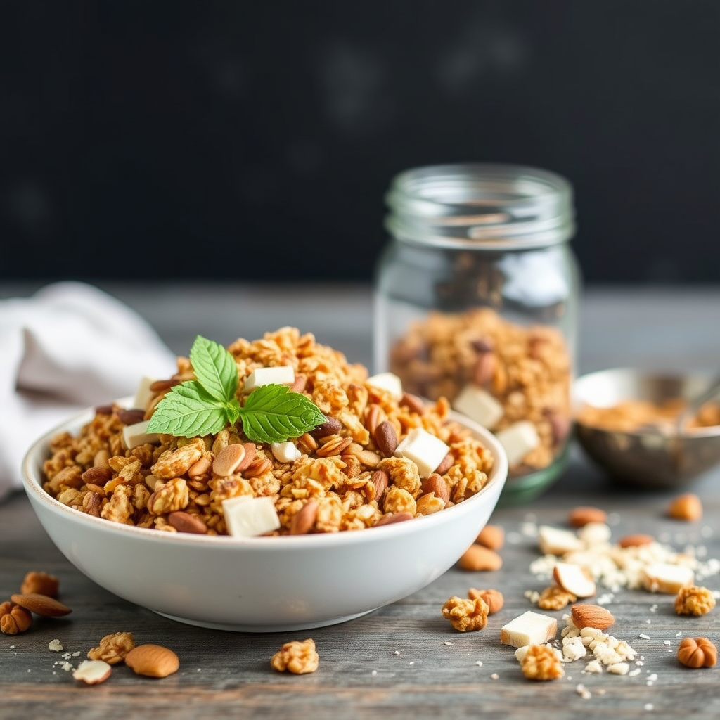 Mandel- og kokosgranola