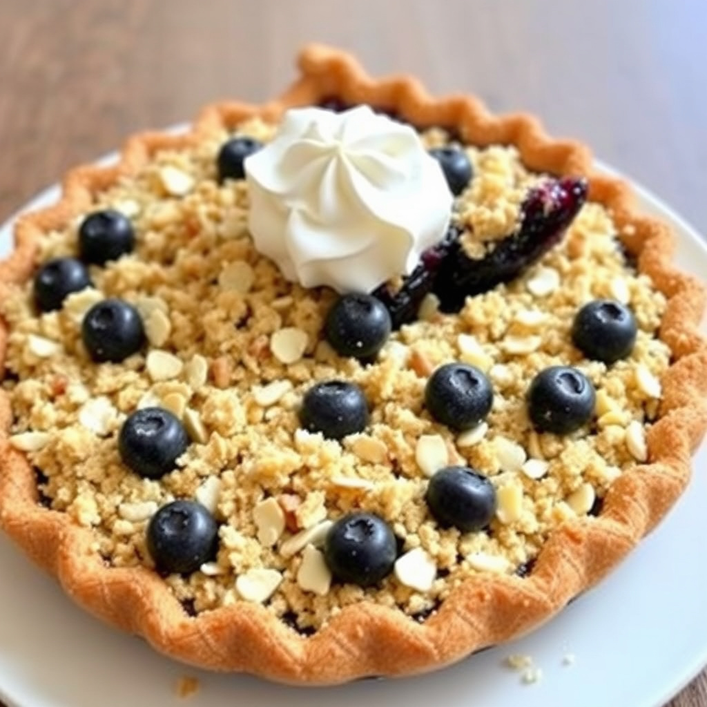 Mandelknas med blåbærpai