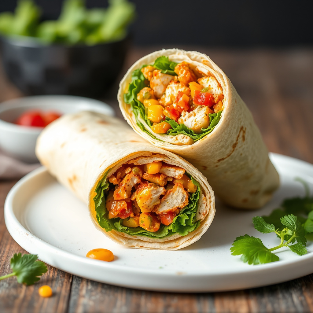 Mango chutney-kyllingwrap