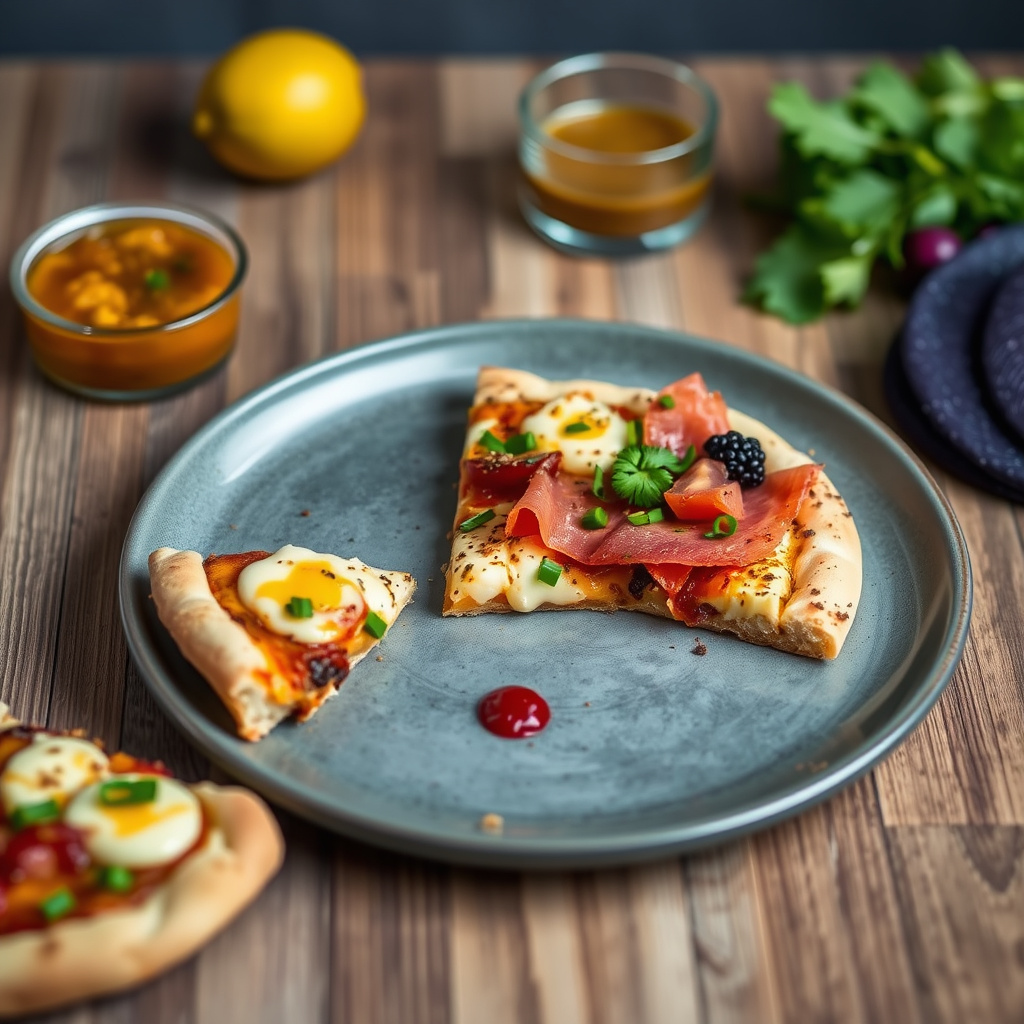 Naanpizza med mango chutney, prosciutto og paneer