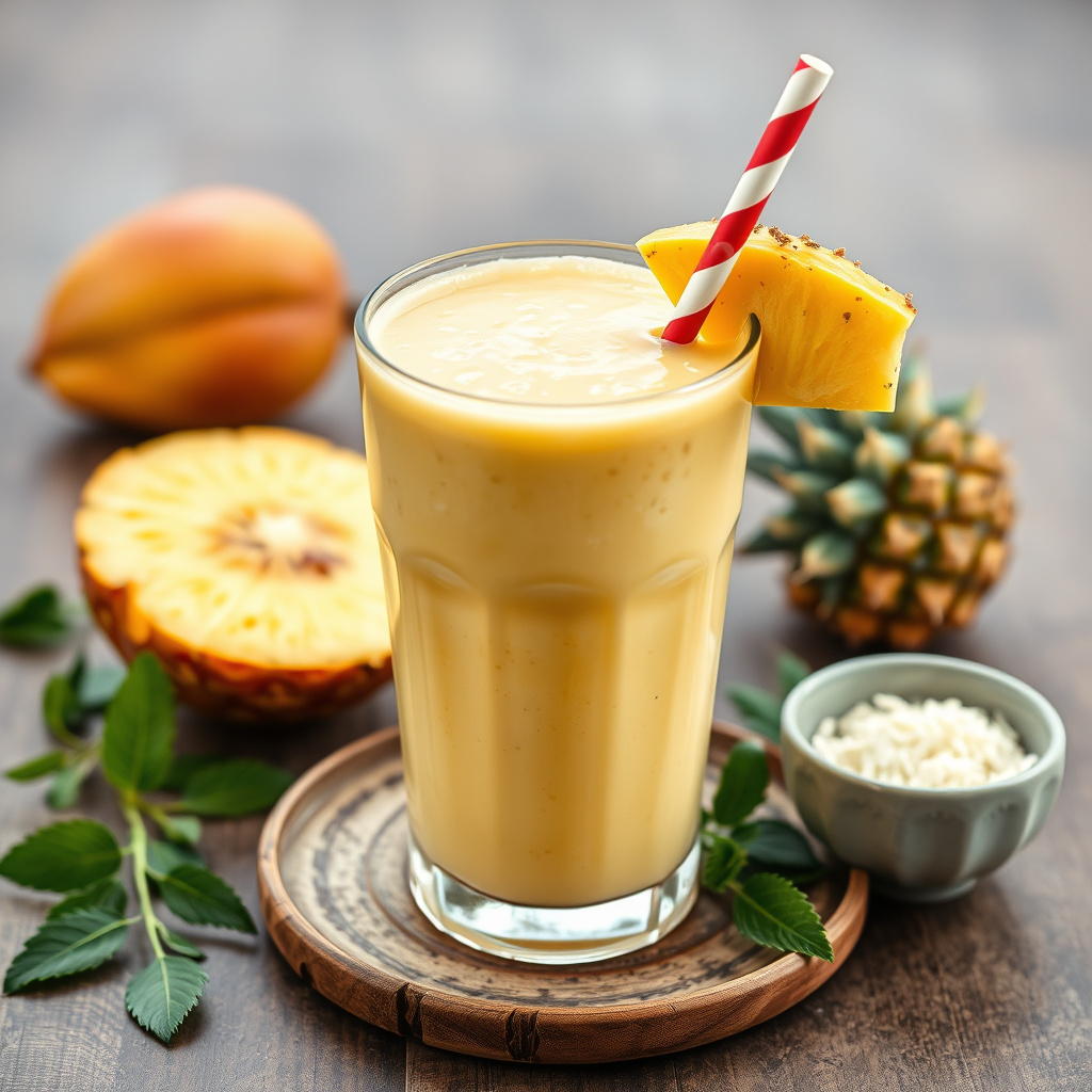 Mango- og ananasmoothie