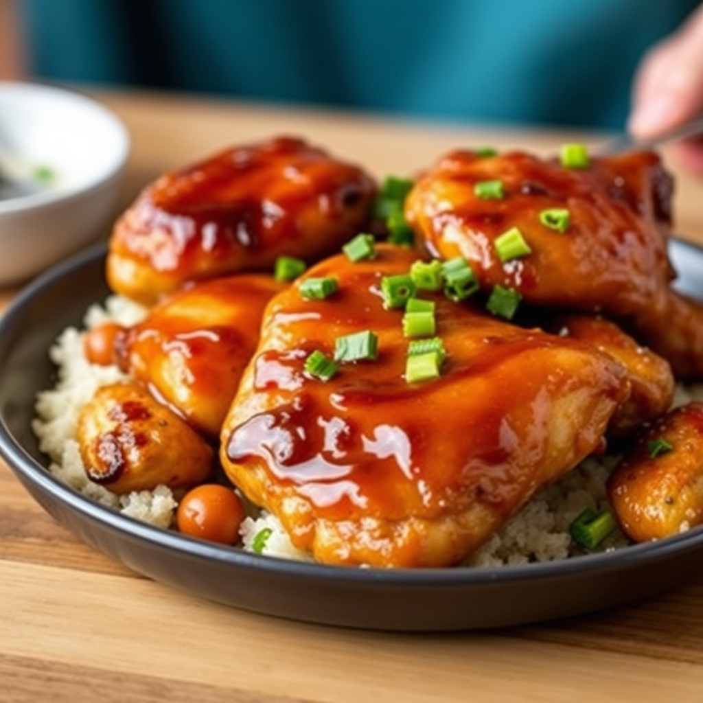 Maple-glassert kylling