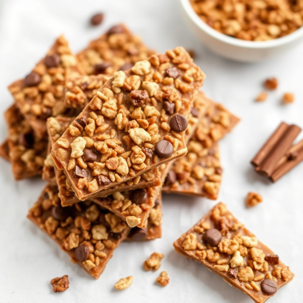 Sprø granola-brittle med lønnesirup