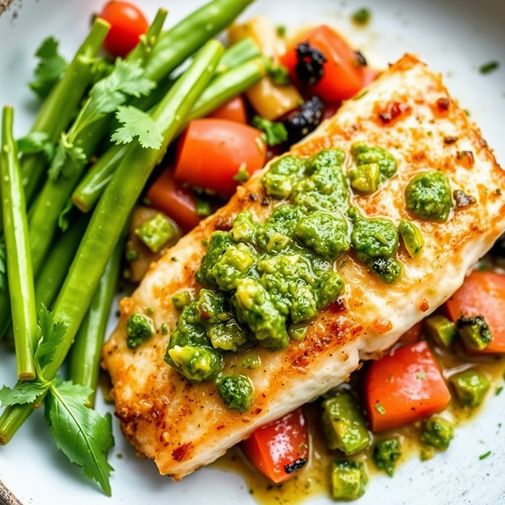 Marinert arktisk ørret med salsa verde