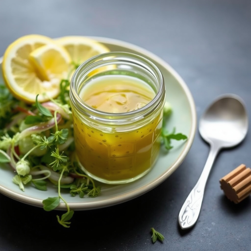 Vinaigrette med merian og honning