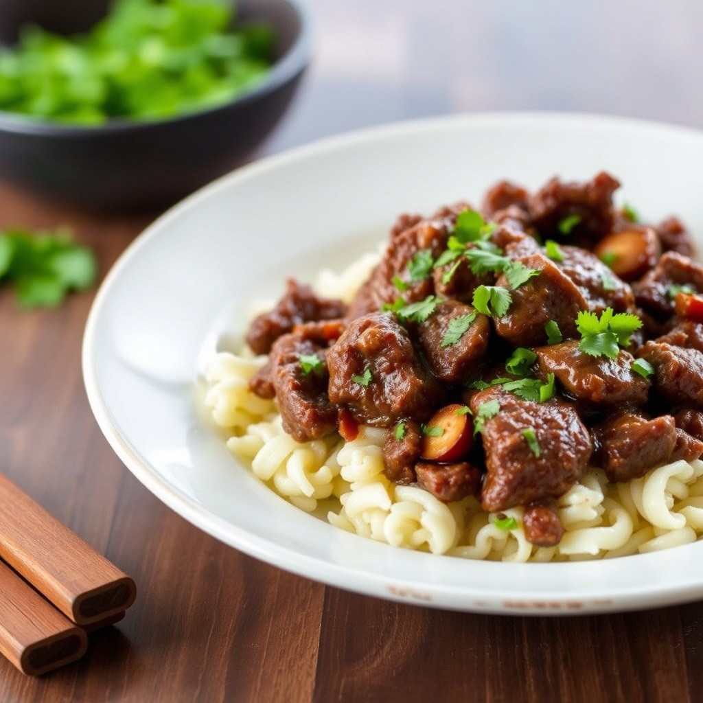 Marokkansk braserte storfekjøtt